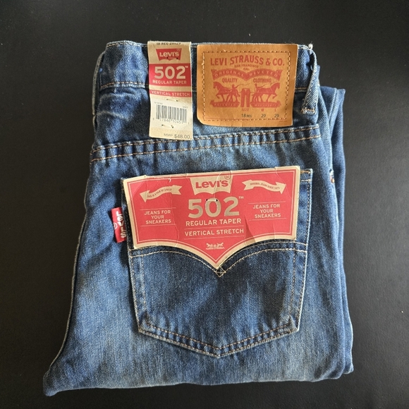Levi's 502 Regular Taper Jeans - Blue 29x29 boys 18 regular - Picture 1 of 3